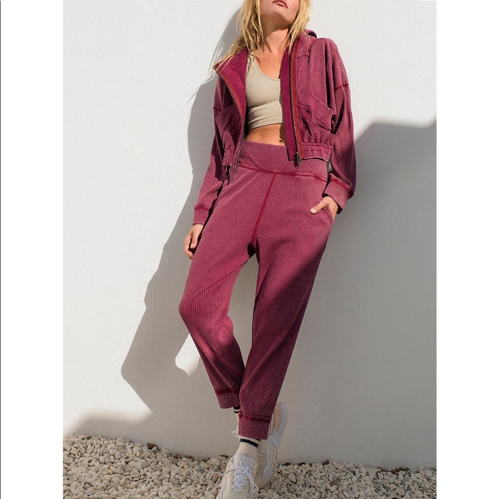Free People Time Out Set in Varsity Red
